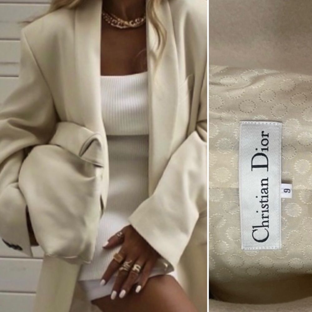 Dior vintage cream pea coat